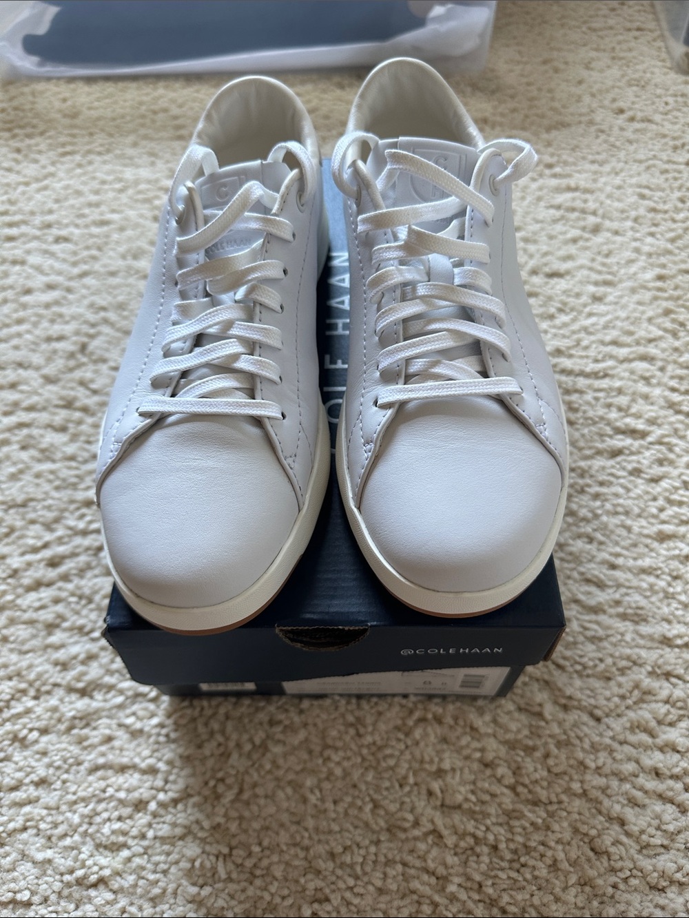 Cole Haan White Low-Top Leather Sneakers